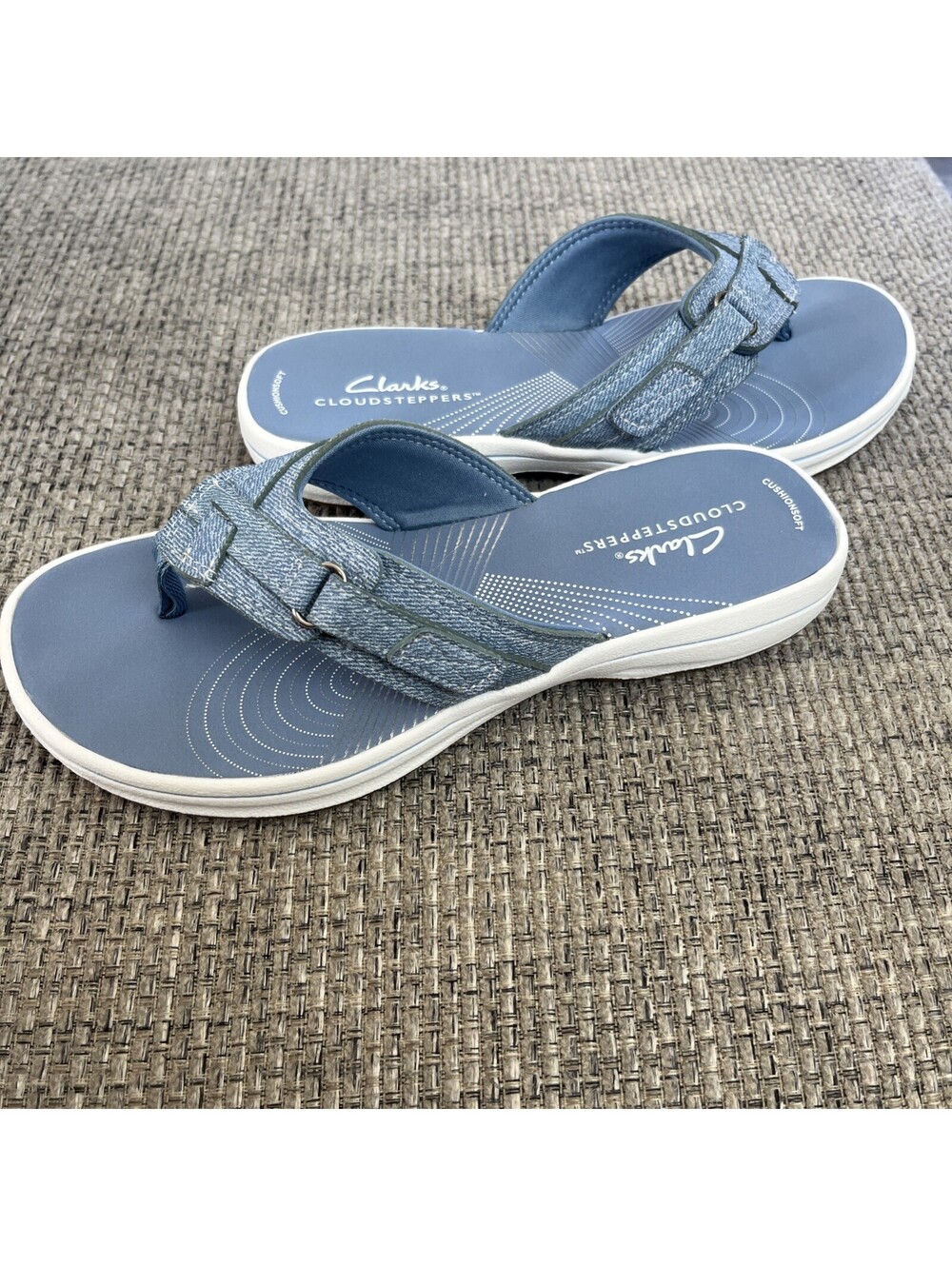 Clark’s Breeze Sea Cloudstepper Flip Flops Womens Sz 5 Sandals Slides New $60